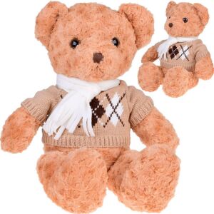 Plüssmackó Braun Teddybär Collage mit Pullover und Schal - Nonbrand Kuscheltiere