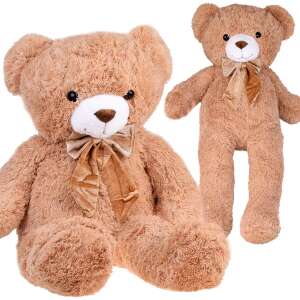 Großer brauner Teddybär mit Schleife, sitzend auf weißem Hintergrund - Nonbrand Kuscheltiere