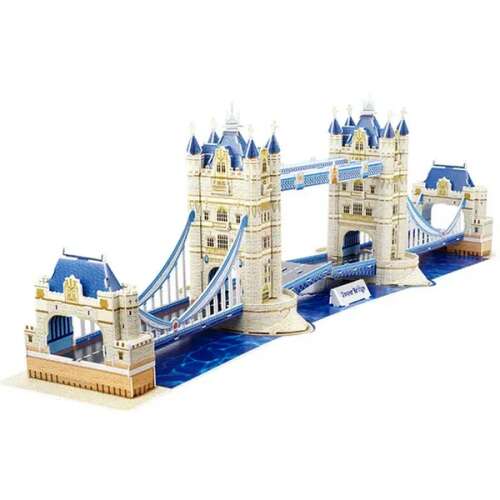 Tower Bridge 3D kirakós játék, 120 darabos, világ híres építészet, könnyen összeszerelhető, ragasztó nélkül, szerszámok nélkül, oktató játék, gyerekeknek és felnőtteknek, 3+