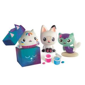 Gabby's Dollhouse Креации с тебешир Clementoni, креативен комплект за деца, за да оформят и боядисват очарователни фигурки на котки - Тост на върха