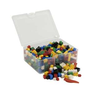 Q-BRiCKS® 300 darabos alapkocka készlet átlátszó műanyag dobozban - Q-Bricks