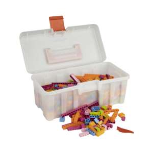 Stavebnica Q-BRiCKS® 500 kusov v mixe kvetinových farieb, s úložným boxom - Q-Bricks