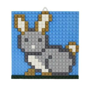 Q-BRiCKS mozaik építőjáték, kész nyuszi minta - Q-Bricks
