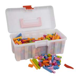 Set de blocuri de construcție Q-BRiCKS® 650 de piese în culori florale, cu cutie de depozitare - Jocuri de constructie - Lego