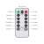 <product_name> 200 micro LED curtain lights remote control, showing all the functions of the remote control