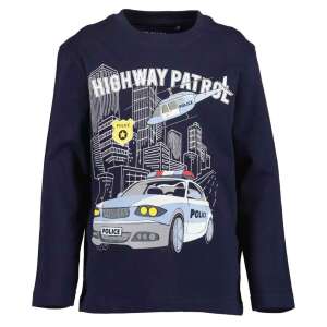 Tricou cu mânecă lungă pentru băieți Blue Seven cu imprimeu cu mașină de poliție și elicopter - Bebeluși și copii mici