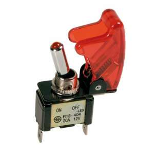 Red illuminated rocker switch, 12V 20A, LED indicator - Light Switch