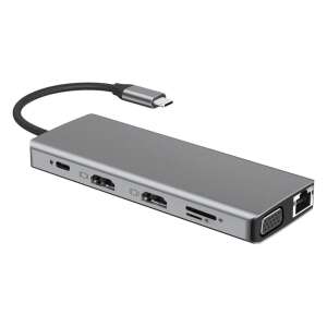 MacHub Aluminum Type-C Thunderbolt 4K 12-in-1 Hub with SD/Micro Card Reader for MacBook Pro/Air