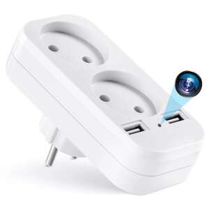 iUni AD1 dual USB charger with hidden spy camera, 16GB memory card, Full HD video recording, motion detection, Wi-Fi connectivity - IUni