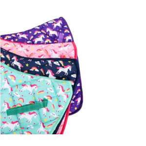 Szetlandi pónira való nyeregpárna, egyszarvú mintával, többféle színben - Nyeregalátét