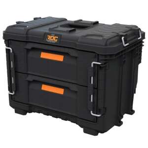 Keter Pro Gear 2.0 XL Fiókos Tároló, fekete narancssárga betétekkel, két fiókkal, oldalsó fogantyúkkal - Keter