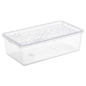 IRIS Basic Shoebox Átlátszó Műanyag Tárolódoboz Tetővel, 4,5L - Tárolódoboz & kosár