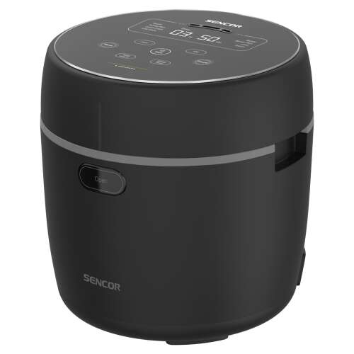 Rýžovar Sencor SRM 0671BK, čierny, kapacita 0,6L, 8 režimov varenia, digitálny displej