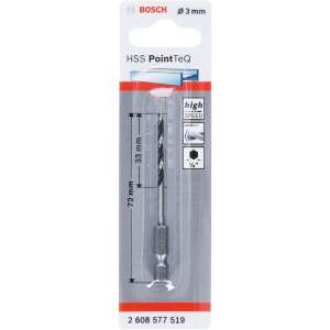 Burghiu pentru metal Bosch HSS PointTeQ - 3 mm 109768291 - Bosch Burghie