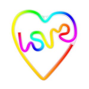 TelForceOne Örök Fény heart-shaped LED lamp with 'LOVE' text, colorful decorative light - Decorative Lamp