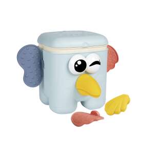 Little Smoby Kaboom jucărie de construit animale, cutie de activitate cu 15 piese, pasăre albastră cu ochi mari, aripi, cioc, picioare și labe - Premergatoare și Jocuri de dezvoltare pentru copii mici