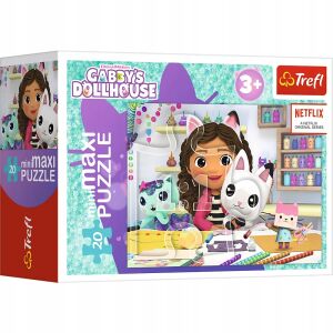 Trefl Gabby's Dollhouse Minimaxi 20-teiliges Puzzle Box - Puzzle & Rätsel