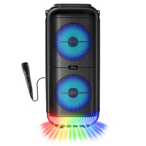 Media-Tech MT3183 Bluetooth Karaoke Party Speaker with Microphone, 50W, Black - Audio