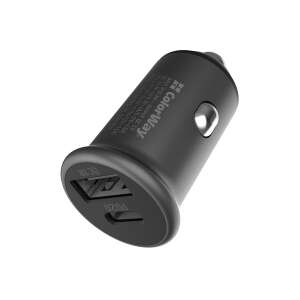 ColorWay 38W USB-C (PD) + USB-A 3.0 autós töltő, fekete - Autós töltő