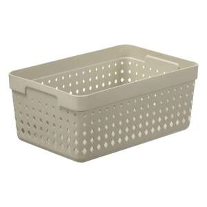 Bézs színű Iris Seoul műanyag tárolókosár, gyémánt mintával, 3,4L - Tárolódoboz & kosár