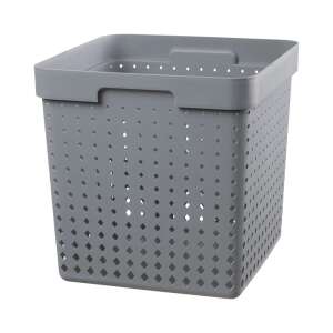 Iris Seoul szürke műanyag tároló kosár lyukakkal, 23,5 liter - Iris