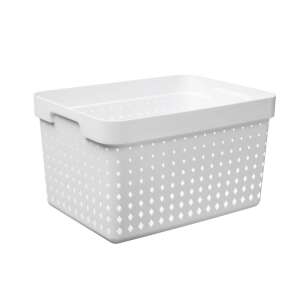 Iris Seoul Műanyag Tárolókosár Fehér, 17,6L - Tárolódoboz & kosár