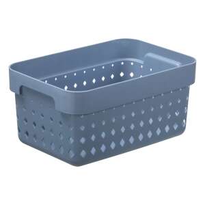 IRIS Seoul kék műanyag tárolókosár gyémánt mintával, 4,8 literes - Tárolódoboz & kosár