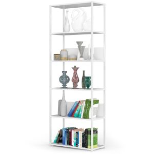 Fém Polcrendszer - Loft Stílus - Fehér - 70x192 cm