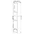 Akord Uni Bathroom Shelf Dimensions - White 2 Door 2 Niche Unit