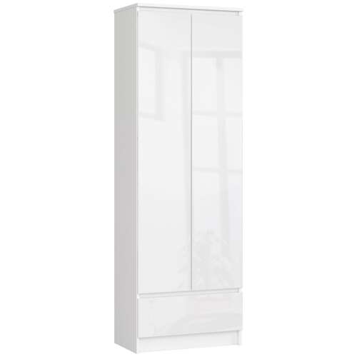 AKORD CLP Irodai Szekrény Magasfényű Fehér 60cm