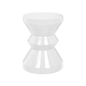 RICHMOND Dohányzóasztal - Műanyag - Fehér - 35x35 cm