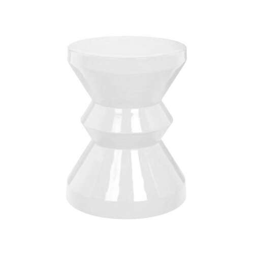 Fehér RICHMOND DIABLO 35 asztal, modern design, homokóra forma, műanyag