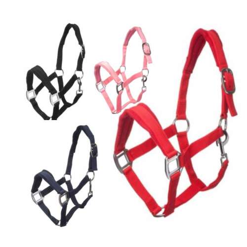 HB Trani Póni Kötőfék - Dupla, Állítható, Polárral Bélelt