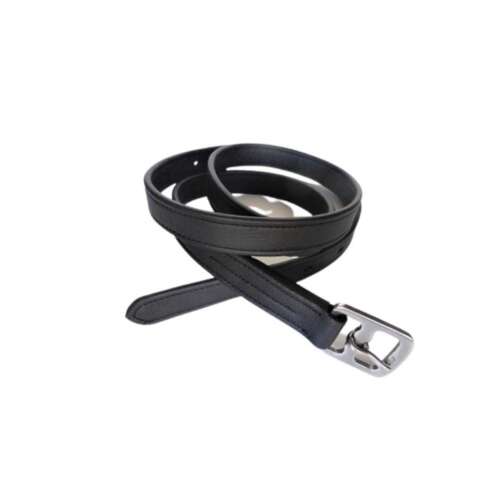 HB Oslo Showtime kengyelszíjak, fekete bőr, ezüst csattal