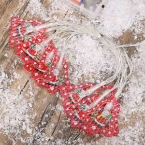 Set de 3 luminițe de Crăciun cu clopoței, 10 LED, multicolore, cu baterii - Nonbrand Ghirlande luminoase