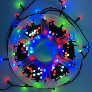 50m LEDowe lampki choinkowe, wielokolorowe, ciepłe białe, zimne białe, niebieskie, czarny kabel, 240 LED, 8 efektów świetlnych - Nonbrand Lightshine