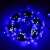 50m LED fényfüzér, kék, fekete kábel, 240 LED, 8 fényhatás