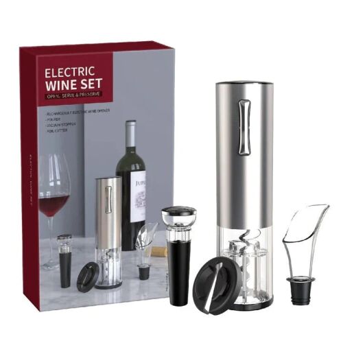 Elegant Electric Wine Opener Set with Accessories and Gift Box