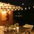 Outdoor LED String Lights illuminating a patio