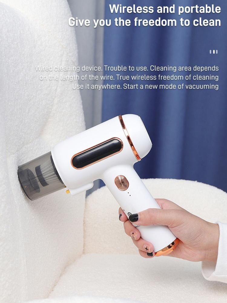 Odkurzacz ręczny 3 w 1, ze światłem UV, przenośny, przeciw roztoczom i bakteriom, 120 W, zielony