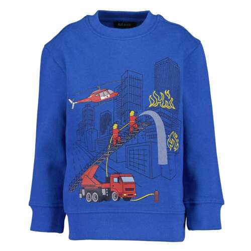 Bluza dziecięca Blue Seven z motywem wozu strażackiego, długi rękaw, 2 lata