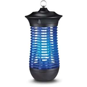 Knock Off Pest Control Insect Killer 18W fekete elektromos rovarcsapda, 360 fok, UV-A fény, legyekre, szúnyogokra, molyokra, 160 négyzetméter, könnyen használható, környezetbarát - Knock Off