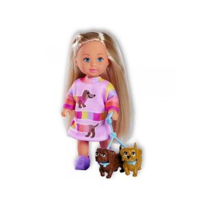 Кукла Évi Love с две кучета, Évi в рокля с кучета разхожда два дакела - Simba Toys Баба