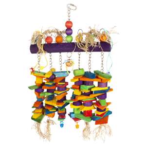 Duvoplus Madár Játék, Színes Fa Kockákkal, 66x42cm, L11576 109827214 - Állattartás