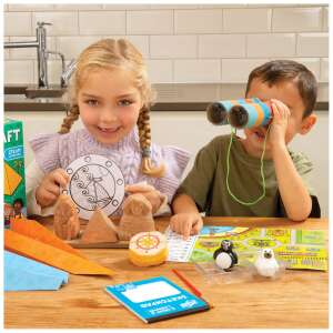 Children playing with Galt Explorer Craft STEM learning kit, making crafts and learning about the world - Galt