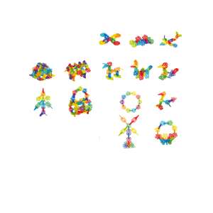 STEAM building toy snowflakes, 84 pieces, build different models, colorful, creative, educational, STEM toys - Creative & Building Toy