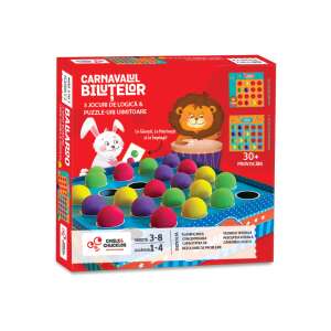 Chalk and Chuckles Carnival of Balls logic game box, 3 games and puzzles for preschoolers, ages 3-8, 1-4 players - Logic Game