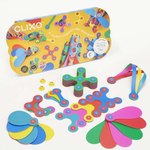 Clixo Magnetic Building Blocks - Rainbow (42 pcs)