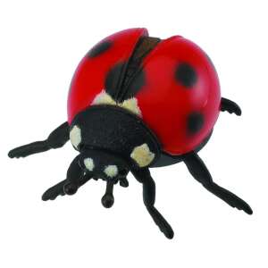Collecta ladybug figure, red with black dots, realistic plastic toy - Collecta