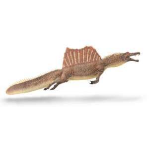 Hand-painted Spinosaurus dinosaur figure with movable jaw, Deluxe format, 37 cm long - Figure